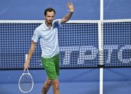 Daniil Medvedev celebrates after winning his round of 32 match against Karen Khachanov during the ATP Qatar ExxonMobil Open 2025 - Source: Getty